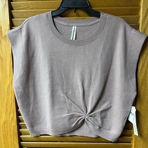 Anthropologie Women's Knotted Top - Mauve